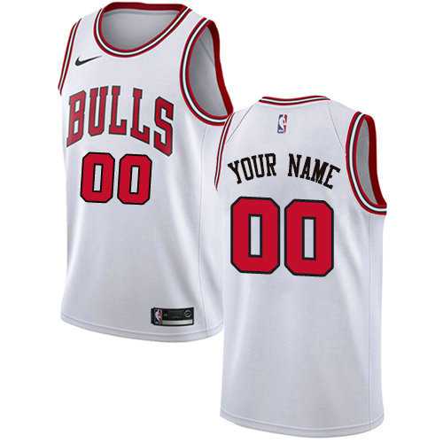 Men & Youth Customized Chicago Bulls Swingman White Association Nike Jersey